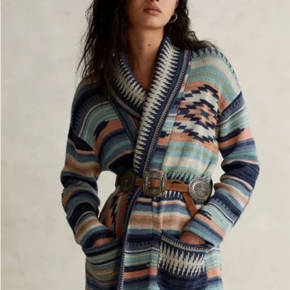 Polo Ralph Lauren Southwestern Buttoned Knit Cardigan